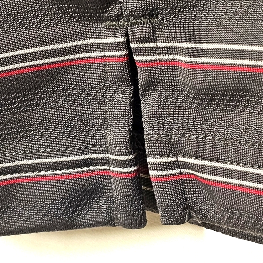 PGA Tour Mens Airflux Gray Stripe Polyester Short Sleeved Polo Shirt Size XXL - Picture 4 of 6
